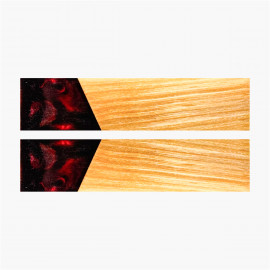 Plaquettes hybride - FRÊNE stabilisé - Mitre résine ROUGE