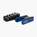 Jeu 5 rouleaux metal petit diamètre + support Bleu