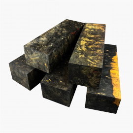Blocs de loupe d'amboine stabilisé - Noir