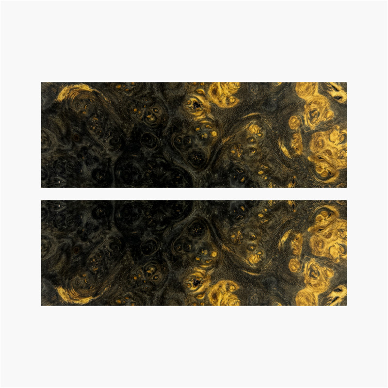 Plaquettes de loupe d'amboine stabilisé - Noir