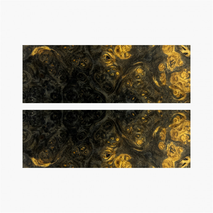 Plaquettes de loupe d'amboine stabilisé - Noir