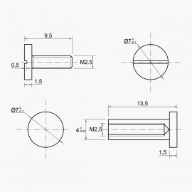 Chicago Pivot Schraube - 430F