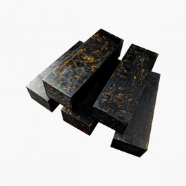 Blocs de bois de bouleau madré stabilisé - Noir