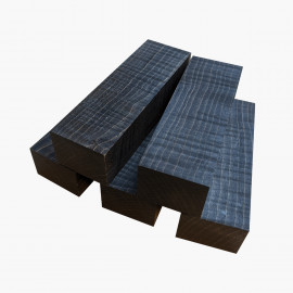 Blocs de bois d'erable ondé stabilisé - Noir