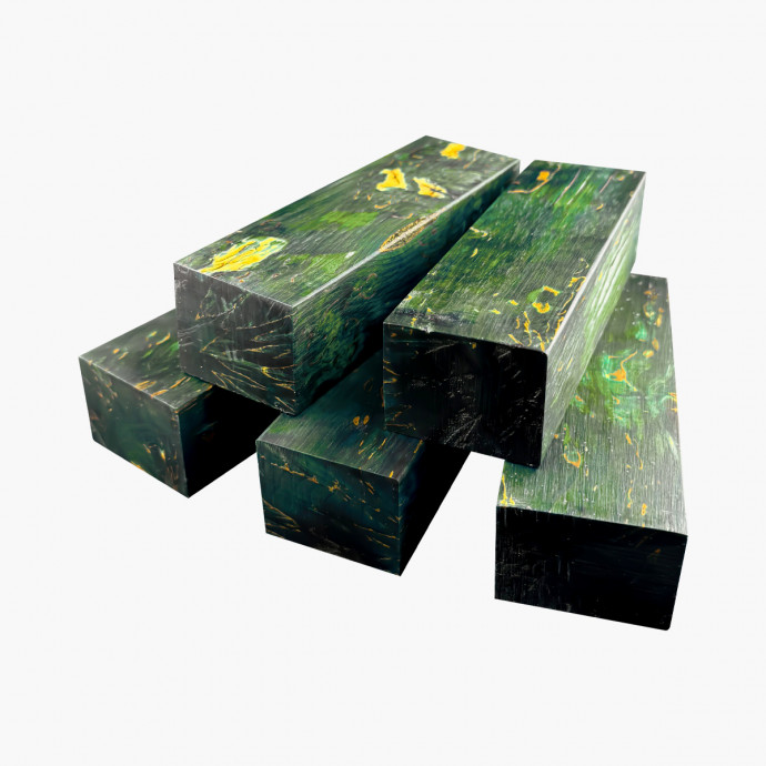 Stabilized birchwood blocks - Green