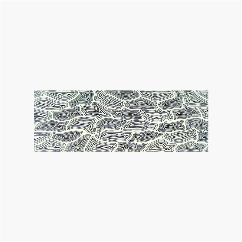 Plaque G10 - Wave - Noir Blanc