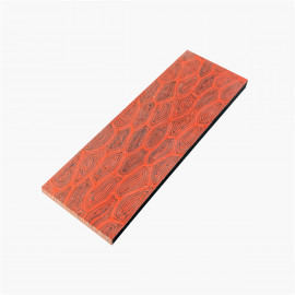 Plaque G10 - Wave - Rouge Noir