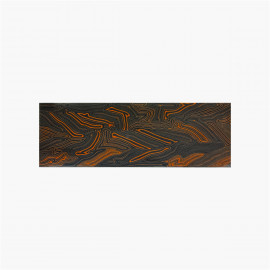 Plaque G10 - Damascus - Orange Noir