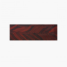 Plaque G10 - Damascus - Rouge Noir
