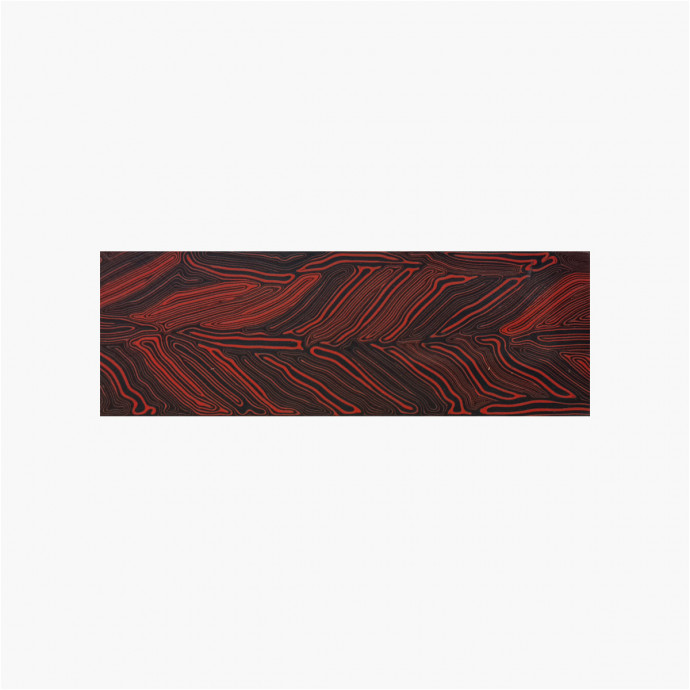 Plaque G10 - Damascus - Rouge Noir