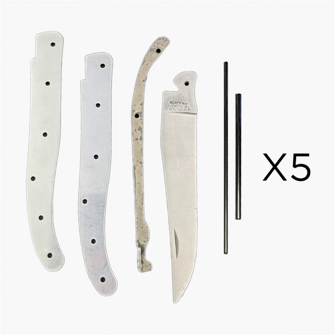 Couteau en kit - Laguiole Plein manche - 5 pieces