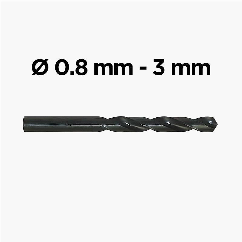 FORETS HSS 960 acier rapide Ø 0.8 à 3.0 mm.